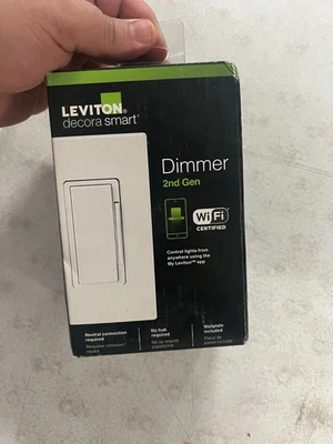 Leviton Decora Smart Dimmer 2nd Gen - WiFi Certified (R02-D26HD-1RW) (E10032445) - Image 1 of 2