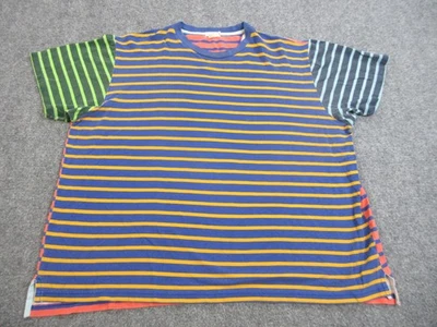 Camisa vintage J Crew para hombre 2XL multicolor a rayas remero manga corta bloques de colores Foto 1 de 4