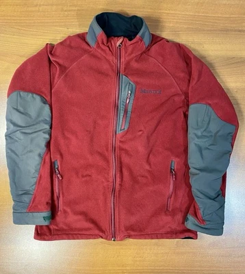 Marmot Jacket Mens M Red Gore Windstopper Fleece Full Zip Rain Wind Hiking - Image 1 of 4