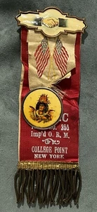 IORM Verbesserter Orden der roten Männer Band Abzeichen Azteken Stamm 255 College Punkt NY - Bild 1 von 7