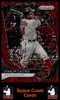 Panini Prizm #144 2020 Starlin Castro Red Donut Circles Prizm #/99 Foto 1 de 2