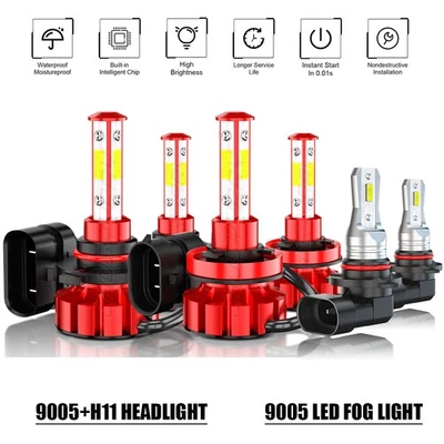 Kit combinado de faros antiniebla LED de haz alto/bajo para Ford Escape 2013-2015 Foto 1 de 4