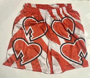RARE WWE Chalk Line Shawn Michaels HBK Red & White Retro Shorts WWF - Medium M - Picture 1 of 3