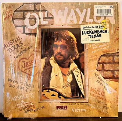 WAYLON JENNINGS - Ol' Waylon (Orig Shrinkwrap) (1977) - 12" Vinyl Record LP - VG - Image 1 of 4