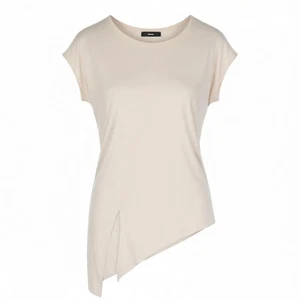 DIESEL T-Mishel Damen T-Shirt 2XS leichter weicher Strick asymmetrisch Split Crew * - Bild 1 von 9
