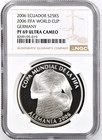 2006 Ecuador 25000 Sucres 2006 FIFA World Cup Football Germany Silver NGC PF69UC