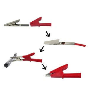 10PCS Crocodile clips Fully Insulated Safety Crocodile clips Electrical Testing - Picture 1 of 12