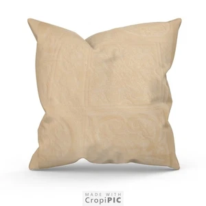 Extra große Kissen 60x60cm je 2er Set creme Chenille seitlicher Reißverschluss - Bild 1 von 2