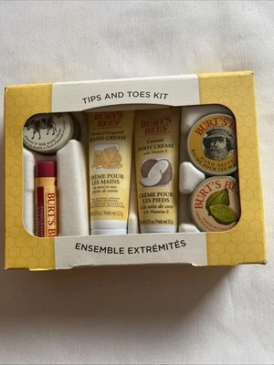 Burt's Bees Juego de Regalo Puntas y Dedos de los Pies, Manos, Pies, Crema para Cutículas, Ungüento para Manos, Labio B Foto 1 de 4