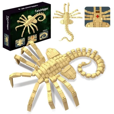 Xenomorph Facehugger Action Figure Building Kit Compatible with Lego,Cool Hal... - Image 1 of 4