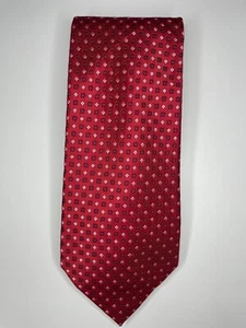 Club Room Tie / Red Geometric / 100% Silk / L-58in & W-3.5in - Picture 1 of 4