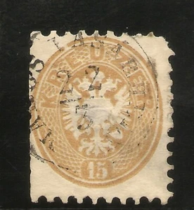 Austria Imperial 1863 Yvert 26 (º) 15 Kreuzer Marrón NL209 - Bild 1 von 2