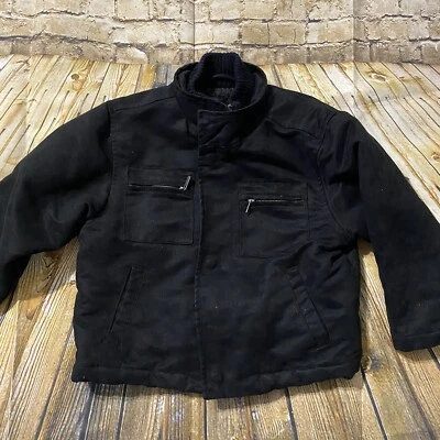 Abrigo Chaqueta Kenneth Cole Niños Talla 4 Negro Imitación Gamuza Cremallera Botón a Presión Foto 1 de 4