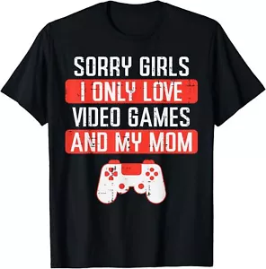 Sorry Girls Love Video Games Mom Valentines Day Toddler Boys T-Shirt Hoodie - Picture 1 of 18