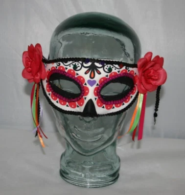 Día de Muertos Máscara de Ojos Lentejuelas Multicolor Disfraz para Adultos Fiesta de Halloween Foto 1 de 4