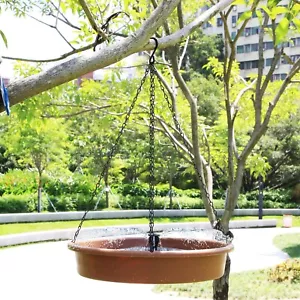 AISITIN Hanging Bird Bath with Solar Fountain Pump, 12" Multi-Functional Basin - Picture 1 of 7