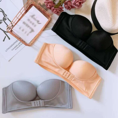 Sujetador sin tirantes con hebilla frontal sin costuras de moda Foto 1 de 4