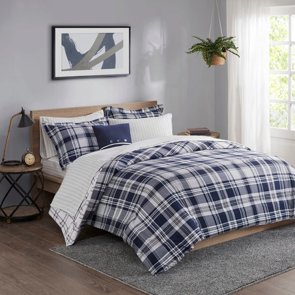 Madison Park Essentials Patrick Reversible Comforter Set with Bed Sheets - Image 1 of 4