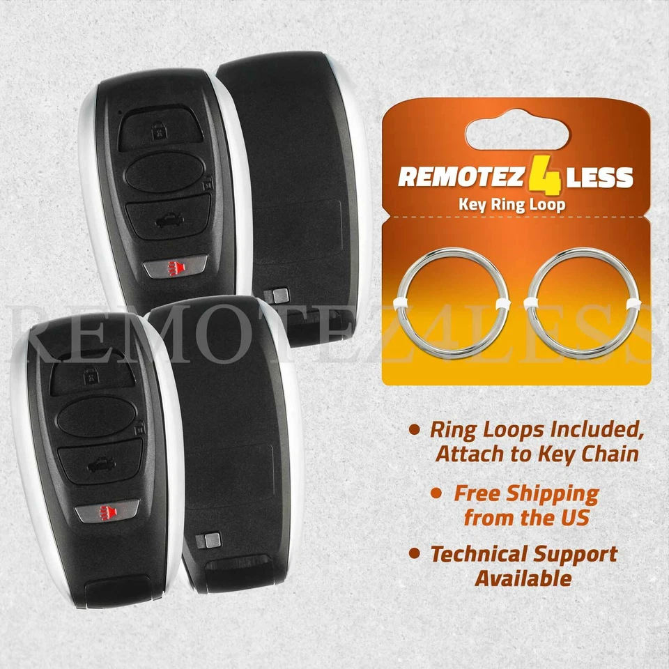 2 For 2015 2016 2017 Subaru XV Crosstrek Replacement Smart Shell Case Key Pad Foto 1 de 1