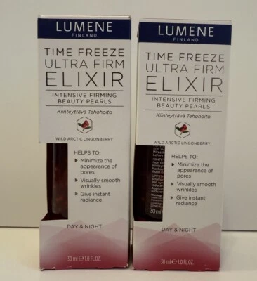 2 x Lumene Time Freeze Ultra Firm Elixir  Day/Night ~ Discontinued NEW - Image 1 of 2