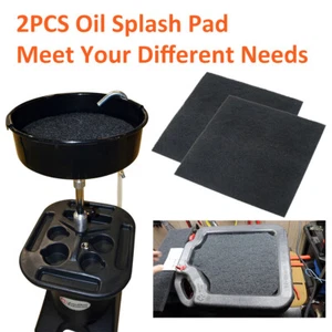 2 Pcs Square Pad 22'' Oil Drain Splash Pad No Splatter Pad Changing Oil Black - Picture 1 of 12