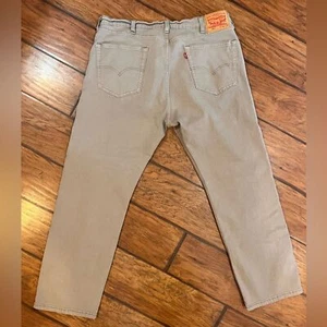 Levis 505 Caqui Pantalones Vaqueros Hombre’s 38x30 Marrón Tostado Elástico Regular Recto ¡Bonito! - Imagen 1 de 10