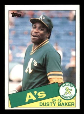 1985 Topps Traded #4T Dusty Baker Athletics Off Center z06 - Image 1 of 2