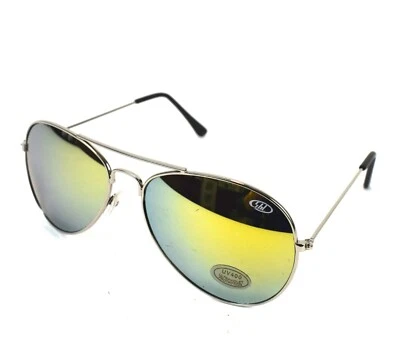Gafas de sol One Way Mirror Aviator * UV400 * Resistente a la rotura * Unisex * Amarillo Foto 1 de 4