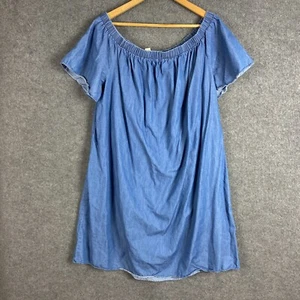 Michael Kors Dress Womens Extra Large Blue Shift Chambray Event Occasion Office - Picture 1 of 12