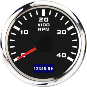 52mm Tachometer 0-4000RPM With Hour Meter Gauge for Boat Car Truck Waterproof  - Picture 1 of 15
