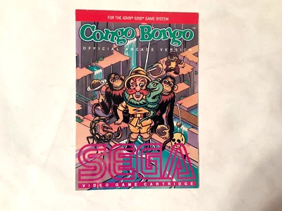 *Manual Only* Atari 5200 **Congo Bongo** Monkey Jungle Game *Replacement* OEM - Image 1 of 2