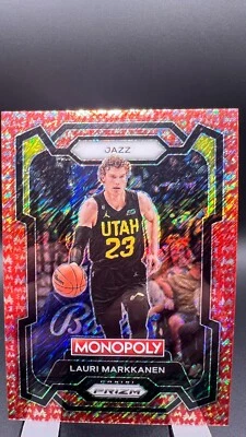 2023-24 Prizm Monopoly Red Shimmer Lauri Markkanen /100 - Image 1 of 2