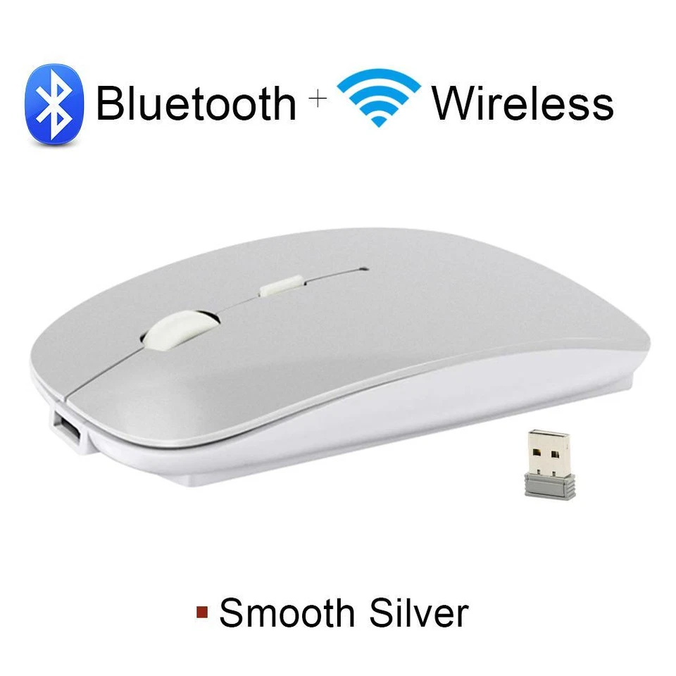 Wireless Mouse Bluetooth Rechargeable Mouse Wireless Computer Silent Mause Ergon - Image 1 of 4