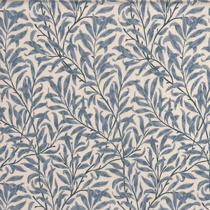 Tela William Morris - Rama de sauce - Azul azul azul - Tela artesanal floral - Imagen 1 de 5