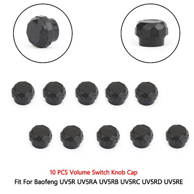 KINGDARN 10x Volume Switch Knob Cap für Baofeng UV5R UV5RA UV5RD UV5RE UV5RB UV5RC F3