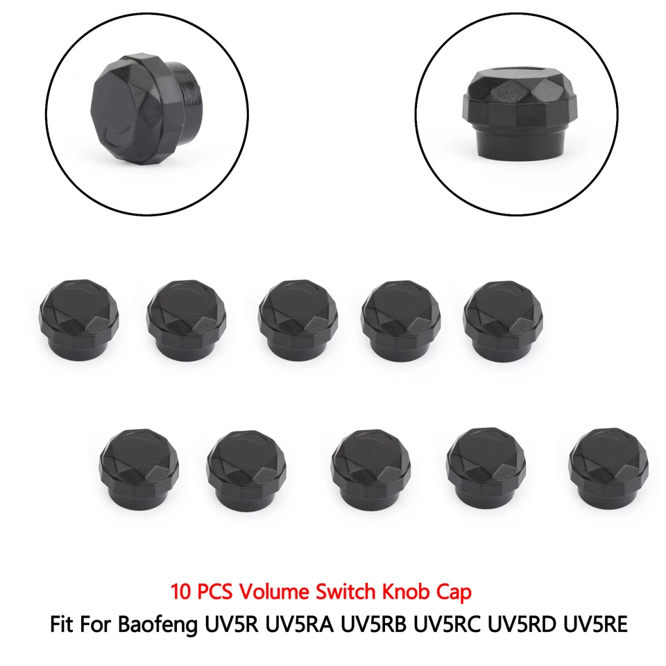 KINGDARN 10x Volume Switch Knob Cap für Baofeng UV5R UV5RA UV5RD UV5RE UV5RB UV5RC F3