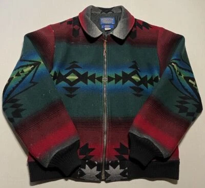 Vintage Pendleton Jacket Men Medium High Grade Western Wear Southwest Aztec AQ8 - Image 1 of 4