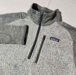 Hombre PATAGONIA BETTER SUÉTER 1/4 Cremallera Pullover Manga Raglán 2 Tonos Gris Talla M - Imagen 1 de 7