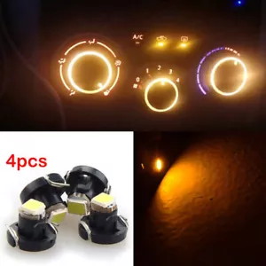 Yellow T4.7 Neo Wedge LED Bulb Dash Climate Control Instrument Base Light 4pcs - Bild 1 von 8
