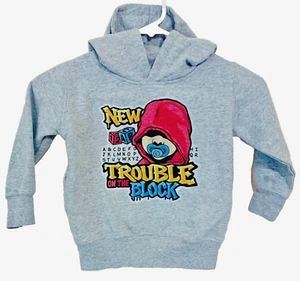 New Trouble on the Block – Custom babies first Hoodie – Size 2T - JarsInk Studio - Picture 1 of 5