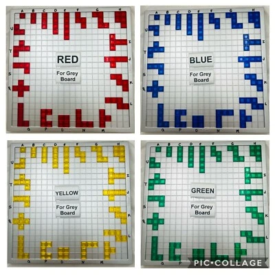 Juego Blokus Piezas de Repuesto Rojo Amarillo Verde Azul para Tablero Gris NUEVO Foto 1 de 4