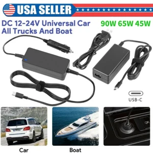 Auto Car Notebook Power 90W Adapter Laptop Charger for Samsung Acer Asus USB-C - Picture 1 of 18