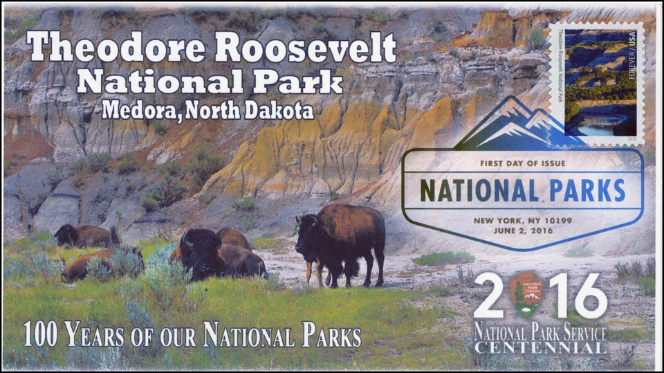 2016, National Parks, Centennial, Theodore Roosevelt, DCP, 16-158 - Image 1 of 1