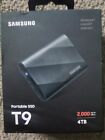 Samsung T9 4TB 2,000 MB/s Portable SSD USB 3.2 Gen. 2 - Black (MU-PG4T0B/AM)