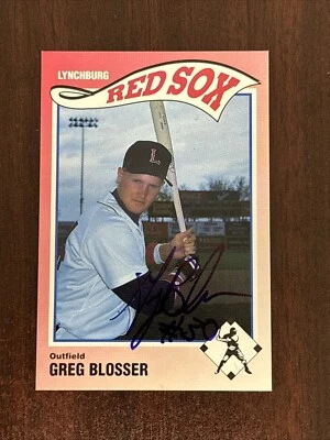 1990 Sportsprint Lynchburg Red Sox Greg Blosser #1 AUTO Rookie RC Autograph - Image 1 of 2