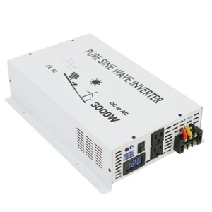 WZRELB 3000W 24VDC to 120VAC Off Grid Pure Sine Wave Inverter Converter White - Picture 1 of 5