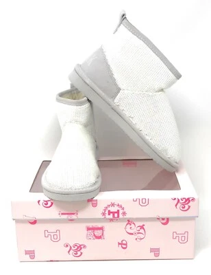 Victoria's Secret Rosa Piel Forrada Mukluk Bota Zapatilla Blanco Bling Talla S (5-6) Foto 1 de 4