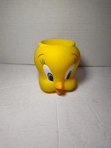 Tweety Bird Mug Cup 1995 Vintage Warner Bros Looney Tunes Plastic Applause Child - Picture 1 of 8