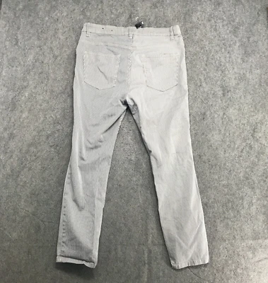 LOGG H&M Jeans Womens Size 14 Blue & White Striped Slim Straight Regular Rise - Image 1 of 4