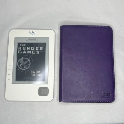 Kobo N647-KBU-B Wireless e-Book Reader White And Lilac Tested & Working - Image 1 of 4